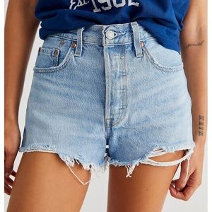 Levi’s 501 High-Rise Denim Shorts via Free People